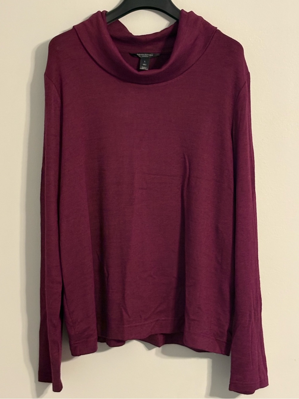 NWT Banana Republic Women's Cowl Neck Sweater - Burgundy Plum - Size Large